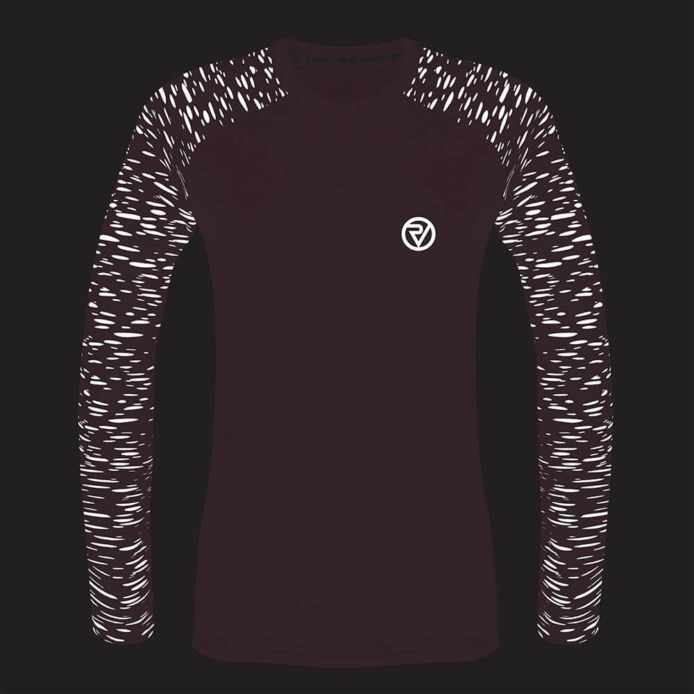 Proviz womens long sleeve reflective REFLECT360 running top with reflective details moisture wicking and breathable
