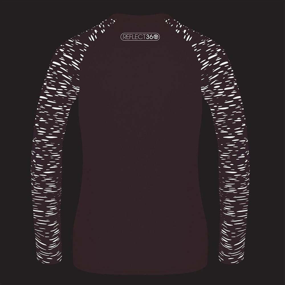 Proviz womens long sleeve reflective REFLECT360 running top with reflective details moisture wicking and breathable
