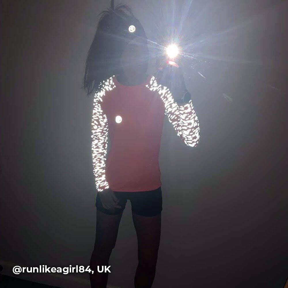 Proviz womens long sleeve reflective REFLECT360 running top with reflective details moisture wicking and breathable