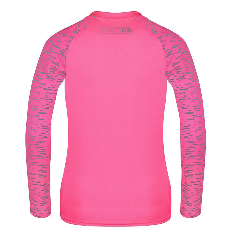 Proviz womens long sleeve reflective REFLECT360 running top with reflective details moisture wicking and breathable