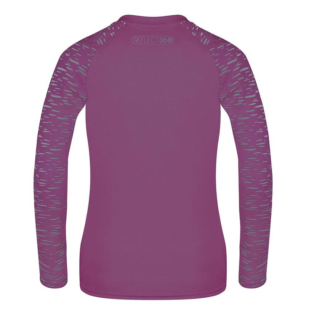 Proviz womens long sleeve reflective REFLECT360 running top with reflective details moisture wicking and breathable