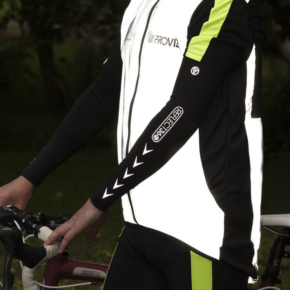 Proviz REFLECT360 Running or Cycling Arm Sleeves Arm Warmers with Reflective Details