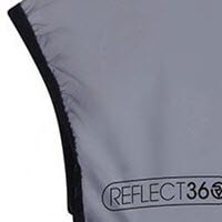 Proviz REFELCT360 reflective running gilet and jacket with mesh back fully reflective details fitted arm and shoulder