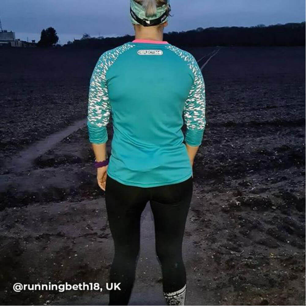 Proviz womens long sleeve reflective REFLECT360 running top with reflective details moisture wicking and breathable