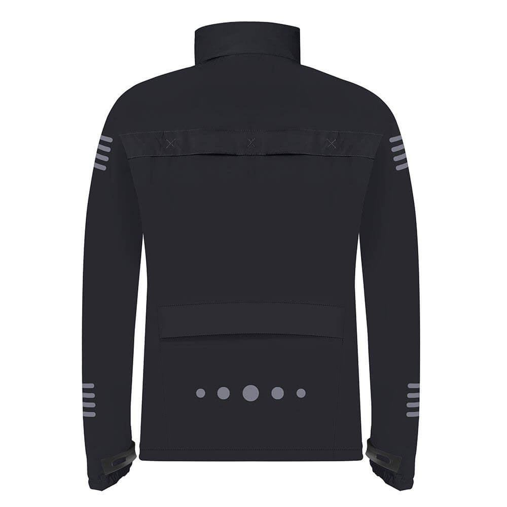 Proviz classic waterproof jacket black with reflective details zipper pockets