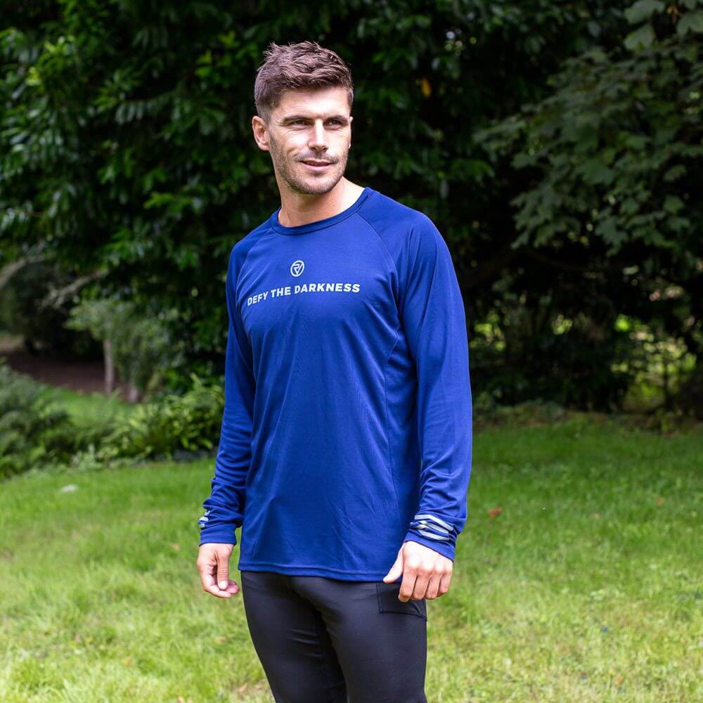 Proviz Mens Long sleeve running top moisture wicking breathable and reflective details