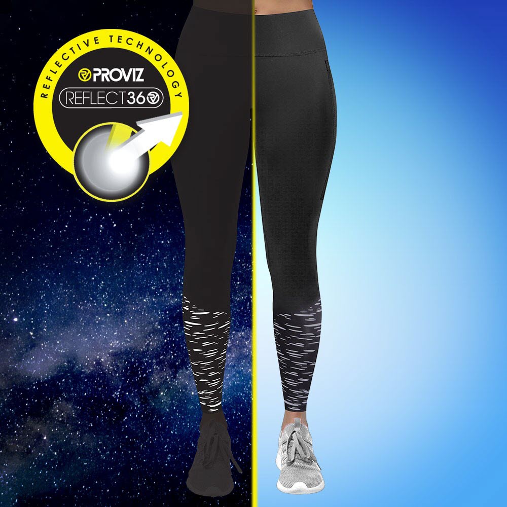 Proviz REFLECT360 Womens Full length reflective running leggings with phone pocket andzip pocket