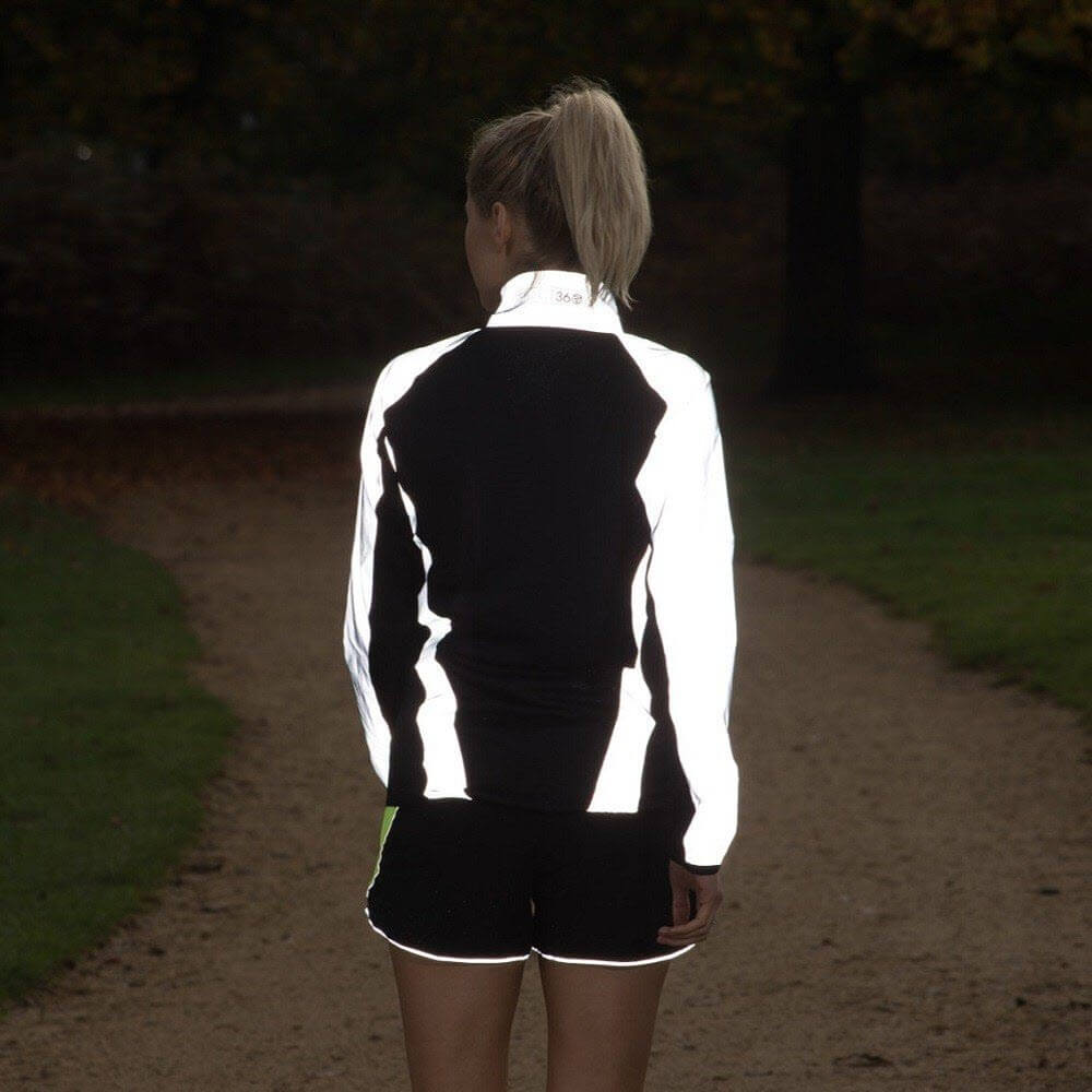 Proviz REFLECT360 Womens windproof and water resistant breathable fully reflective running jacket