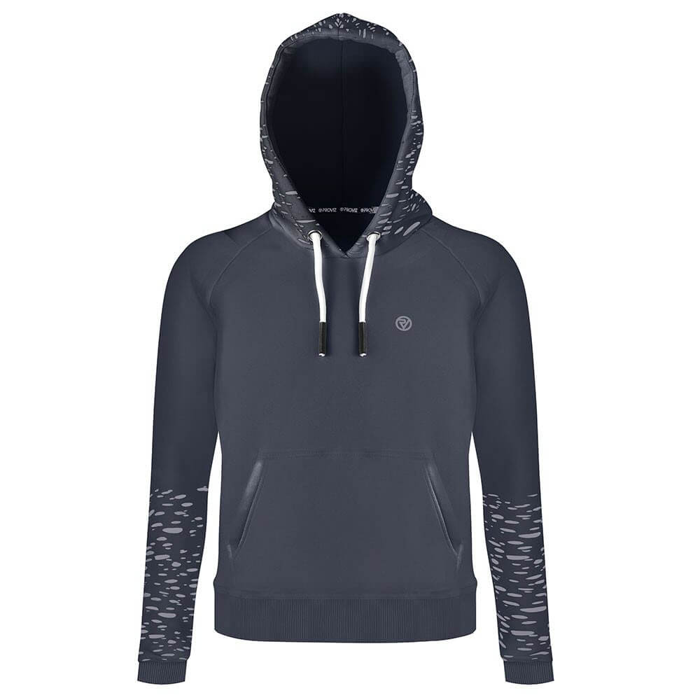 Proviz REFLECT360 womens hoodie with reflective pattern on hood and sleeves. Super soft with large central pocket