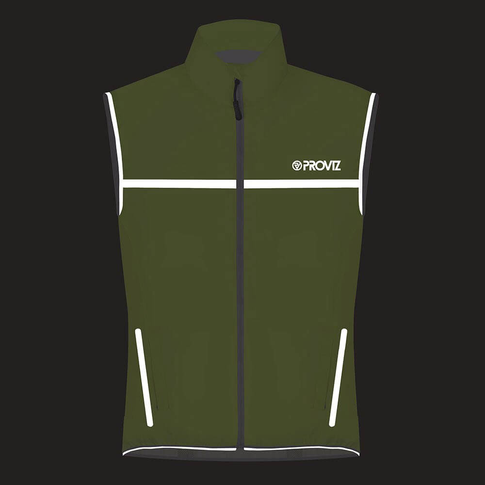Proviz mens classic waterproof running gilet breathable seam sealed with reflective details