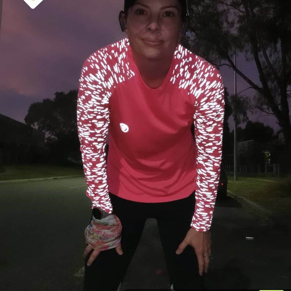 Proviz womens long sleeve reflective REFLECT360 running top with reflective details moisture wicking and breathable