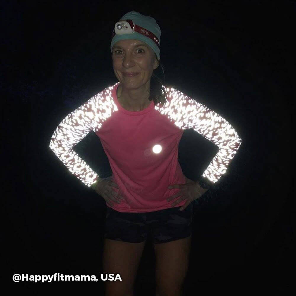 Proviz womens long sleeve reflective REFLECT360 running top with reflective details moisture wicking and breathable